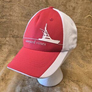 VINYARD VINES  "Fishing Boat" Men's Red/White Baseball Hat/Cap.